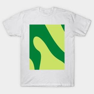Boho abstract green pastel swirl pattern T-Shirt
